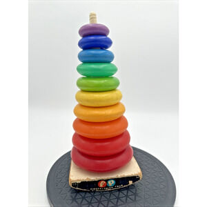 Vintage Fisher Price Rock-A-Stack #740 10 rings